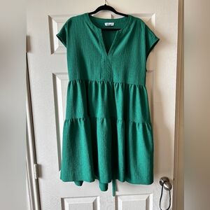 Calvin Klein Green Empire Shift Dress